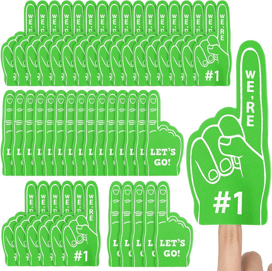 48-Piece Sport Party Favors Fan Foam Finger Set for Basketball Baseball Football Soccer Team Cheerleaders