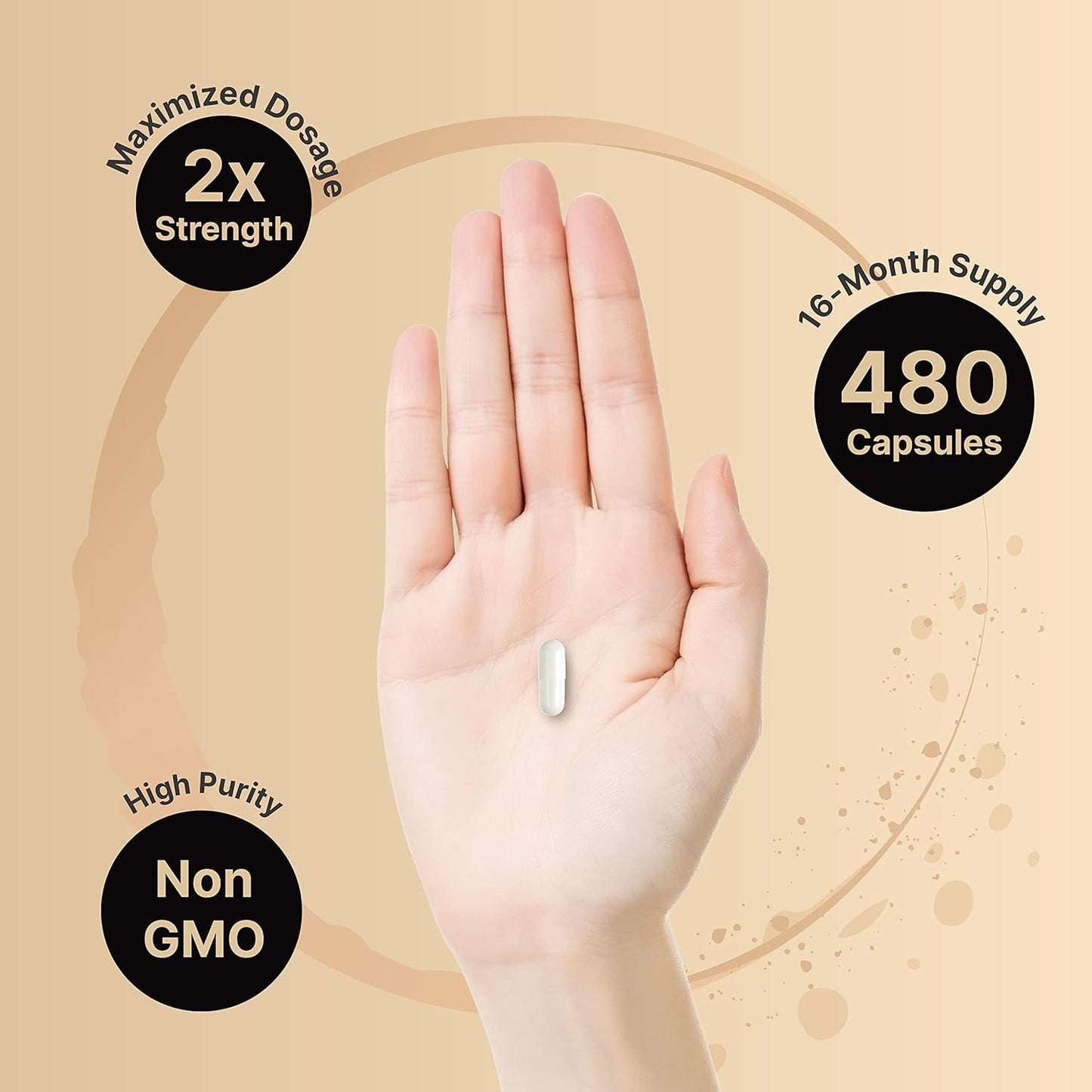 480 Count NatureBell Zinc Picolinate Capsules - Boost Immune System & Enzyme Function - 100mg