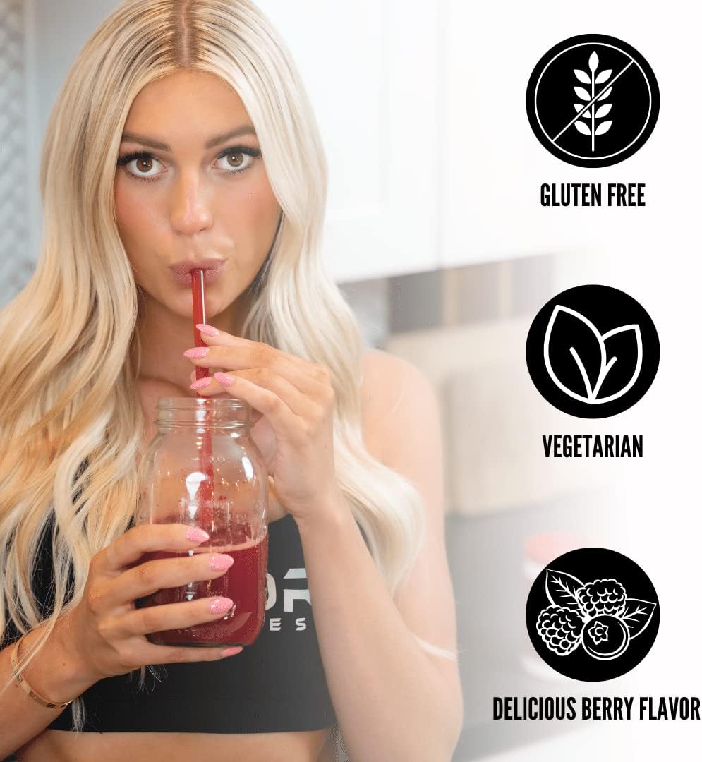 4KOR Fitness Power Reds & Greens: Antioxidant-Rich Superfoods Drink, Gluten-Free, Vegetarian, 30 Servings