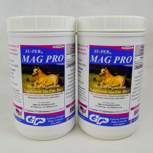 4lb (2 Pack) SU-PER Mag Pro Horse Calming Supplement - Promotes Calm Behavior with Magnesium for Horses