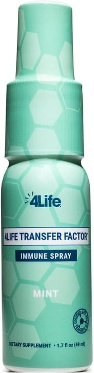 4Life Transfer Factor Immune Spray with Zinc and Marshmallow Root Extract - Mint Flavor - 1.7 oz - Supports Mouth and Throat Immune Health