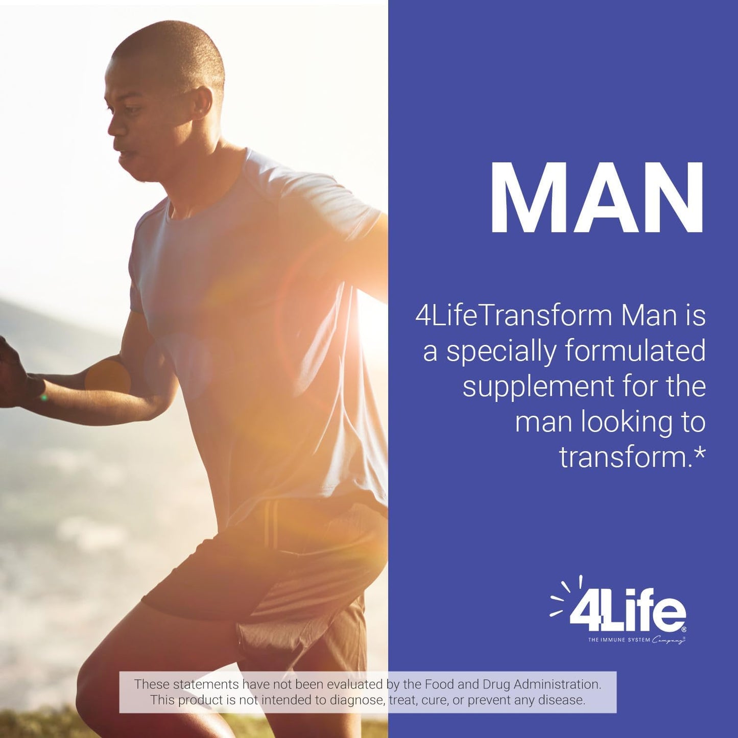 4Life Transform Man - Natural Supplement for Men's Sexual Health and Vitality - Boosts Nitric Oxide, Energy, and Well-Being - With L-Citrulline, Vitamin D3, and Korean Ginseng - 120 Capsules