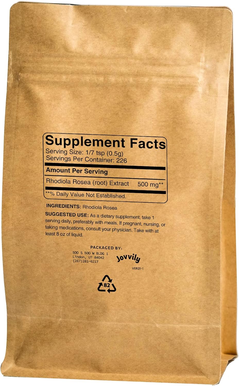 4oz Jovvily Rhodiola Rosea Powder: Non-GMO Natural Supplement from Golden Root