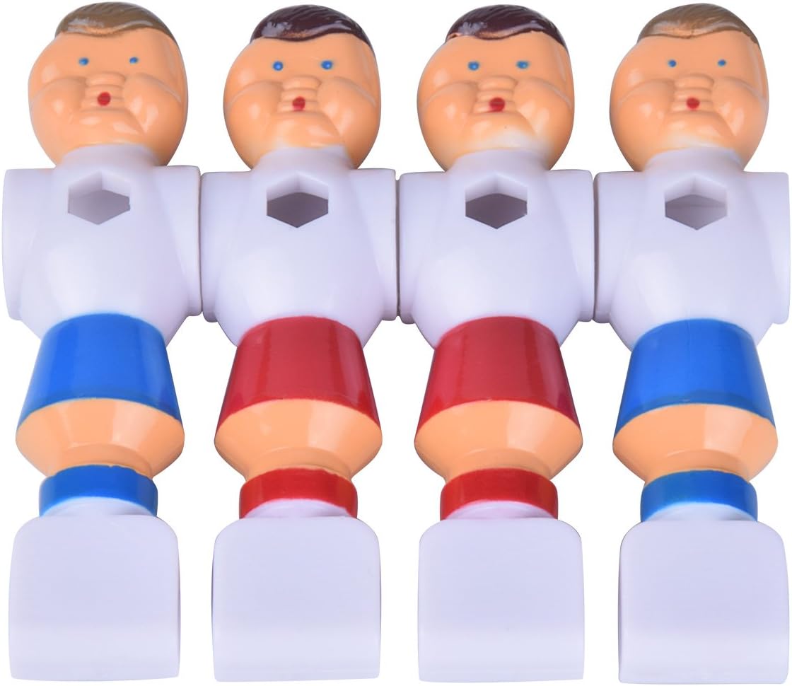 4Pcs Rod Foosball Soccer Table Football Men Player Replacement Parts in Red and Blue Color