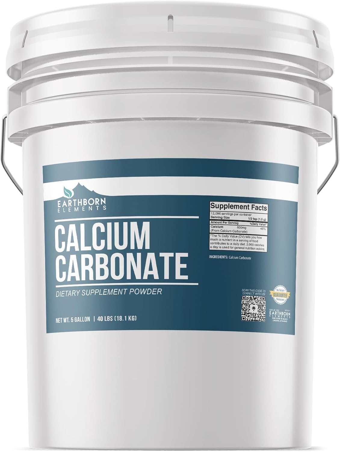 5 Gallon Calcium Carbonate Powder - Natural Limestone Powder for Toothpaste