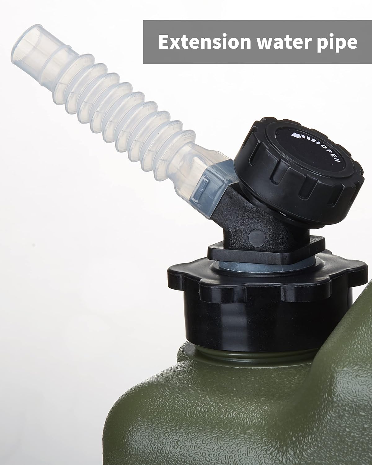 5 Gallon Camping Water Jug - Military Green Water Container with No Leakage, BPA-Free Portable Storage Tank for Hiking and Overlanding