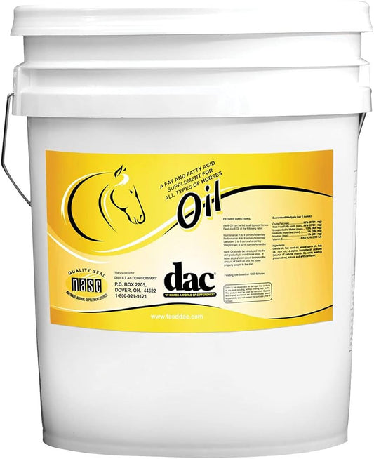 5 Gallon DAC Oil Supplement for Horses - All-Natural Equine Dietary Supplement