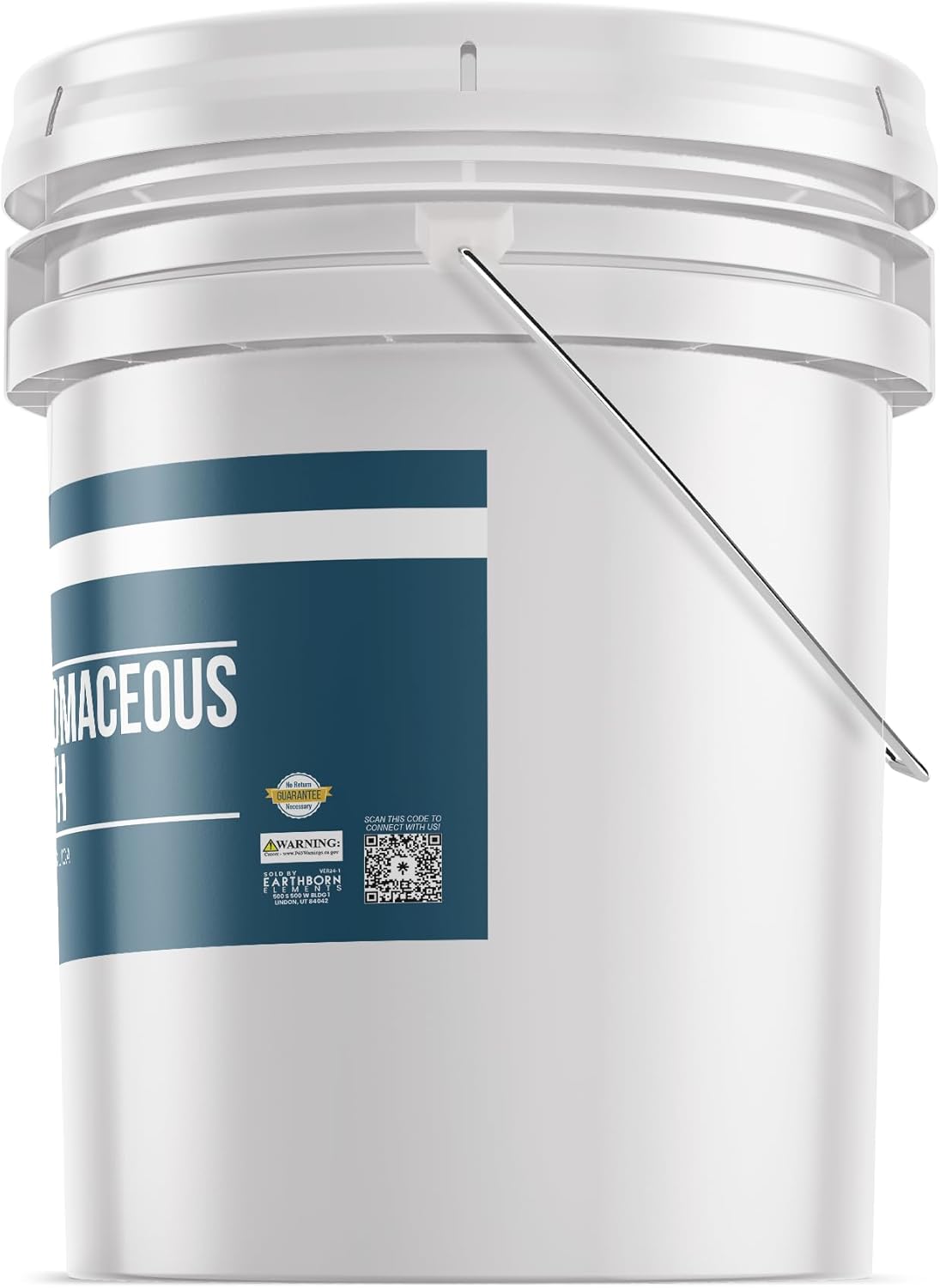 5 Gallon Resealable Bucket of Earthborn Elements Diatomaceous Earth - Pure Freshwater Amorphous Silica