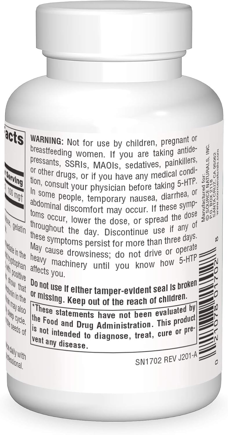 5-HTP 50 mg Supplement - 120 Capsules by Source Naturals Serene Science