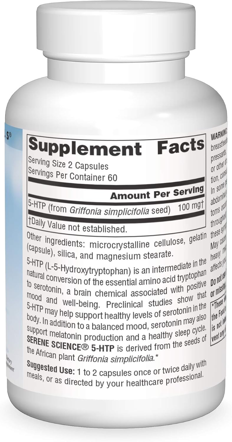 5-HTP 50 mg Supplement - 120 Capsules by Source Naturals Serene Science