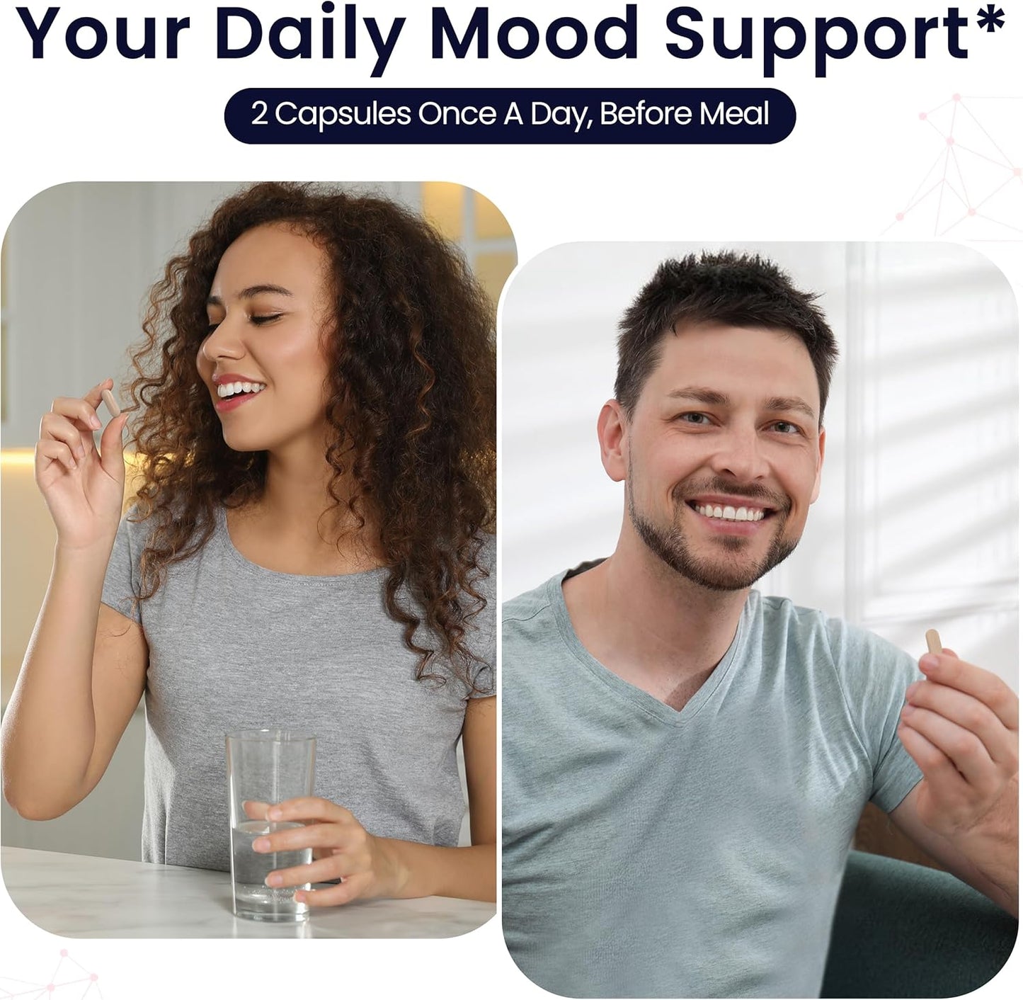 5-HTP Mood and Sleep Support Supplement - 200mg 5HTP for Stress Relief - 60 Capsules, Made in USA