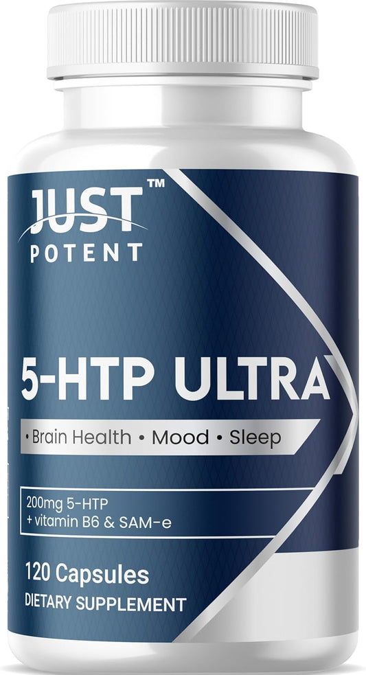 5-HTP Ultra 200mg Capsules - 4-Month Supply for Sleep, Mood, Brain Health - With SAM-e & Vitamin B6