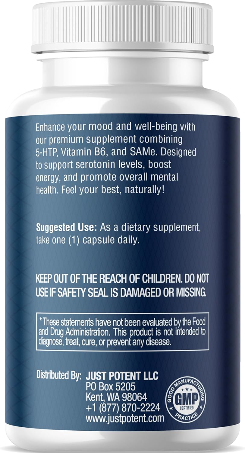 5-HTP Ultra 200mg Capsules - 4-Month Supply for Sleep, Mood, Brain Health - With SAM-e & Vitamin B6