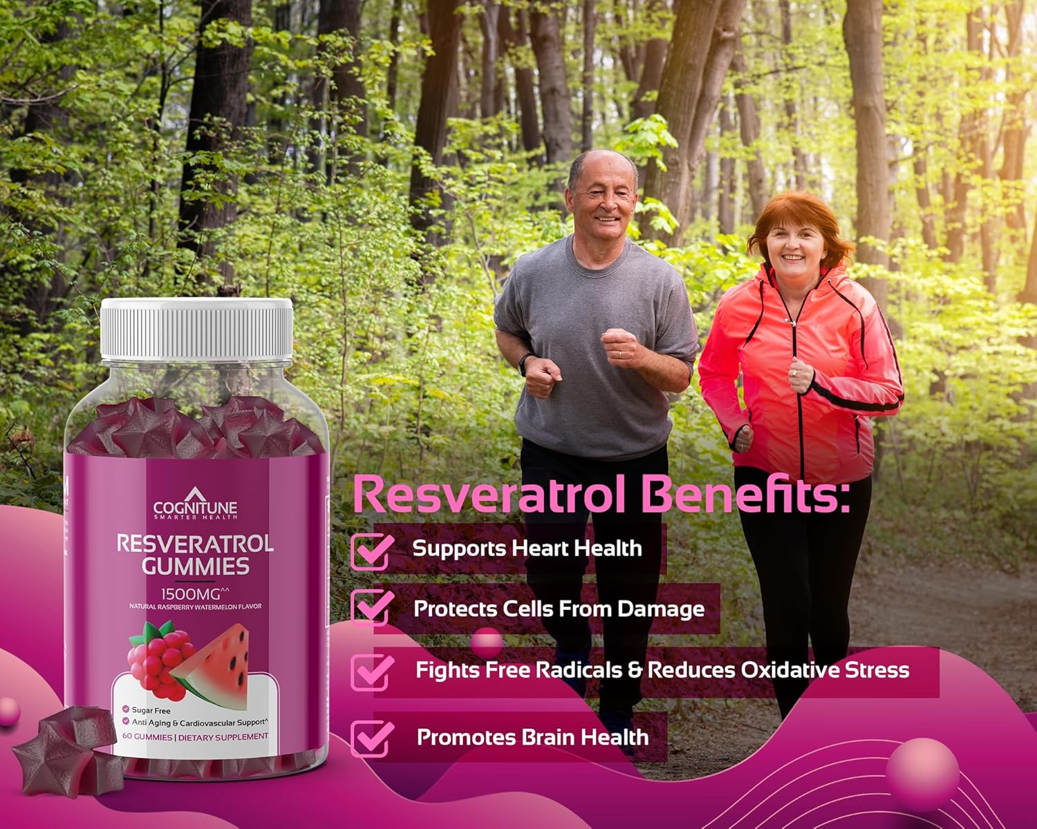 5-in-1 Anti Aging Bundle: Nicotinamide Riboside Complex & Resveratrol Gummies - Healthy Aging Supplement Formula