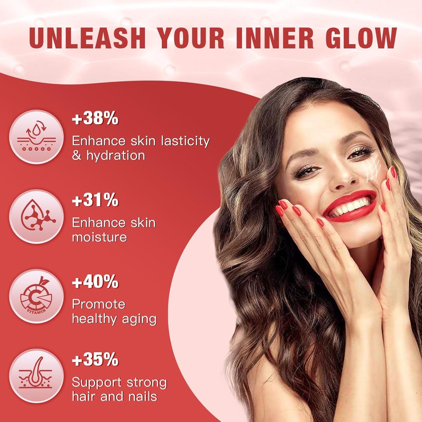 5-in-1 Collagen Peptides Powder with Probiotics, Hyaluronic Acid, Biotin & Multivitamins - Skin, Hair, Joint & Gut Support - 35 Servings