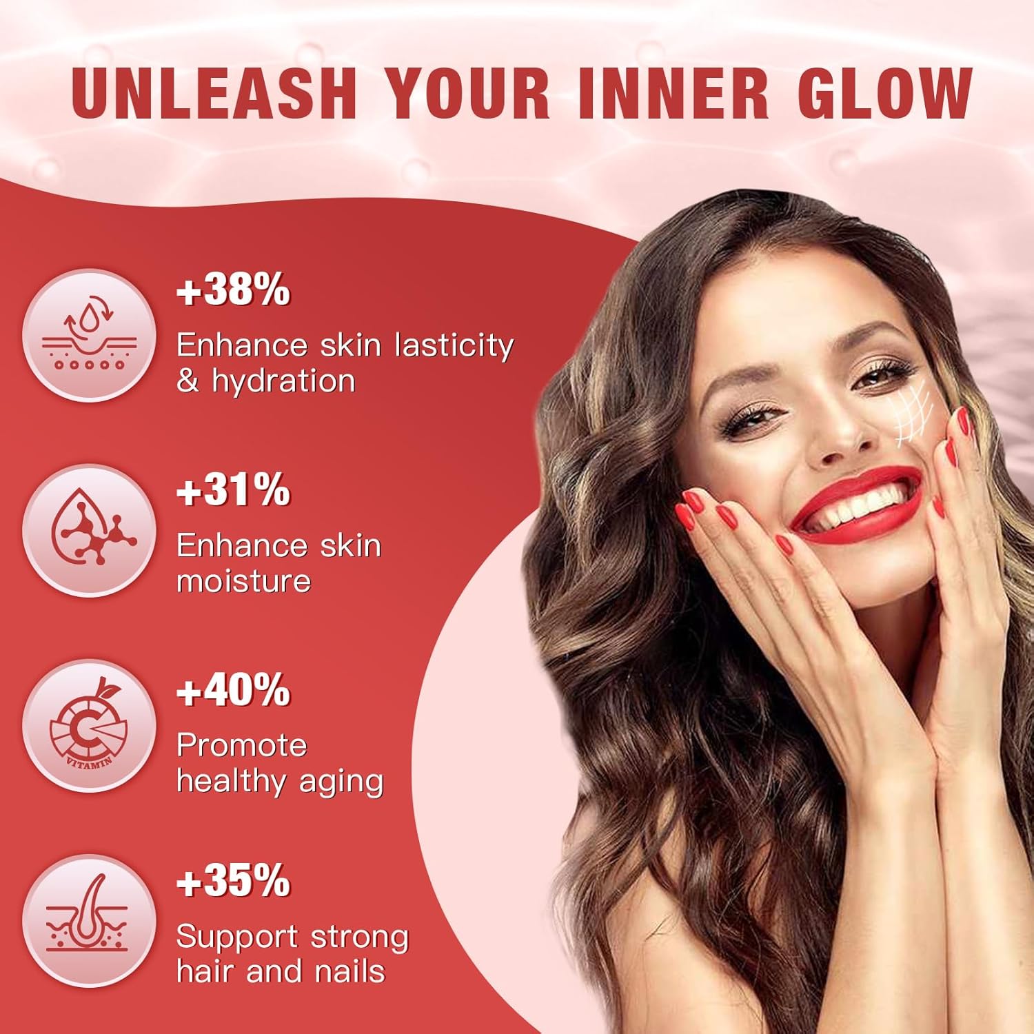 5-in-1 Collagen Peptides Powder with Probiotics, Hyaluronic Acid, Biotin & Multivitamins - Skin, Hair, Joint & Gut Support - 35 Servings