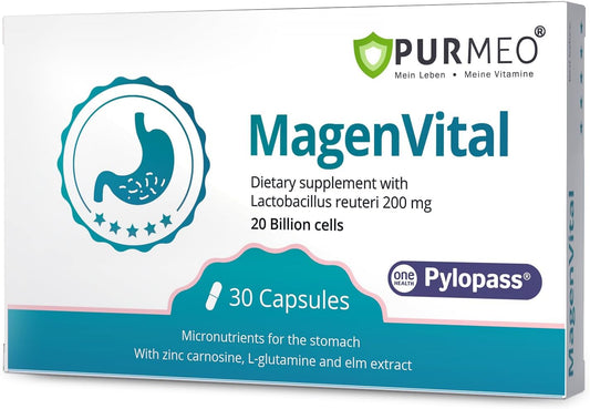5-in-1 High Potency H. Pylori Treatment Probiotics - Gastritis, Acid Reflux Relief - Pylopass L. Reuteri - No Refrigeration