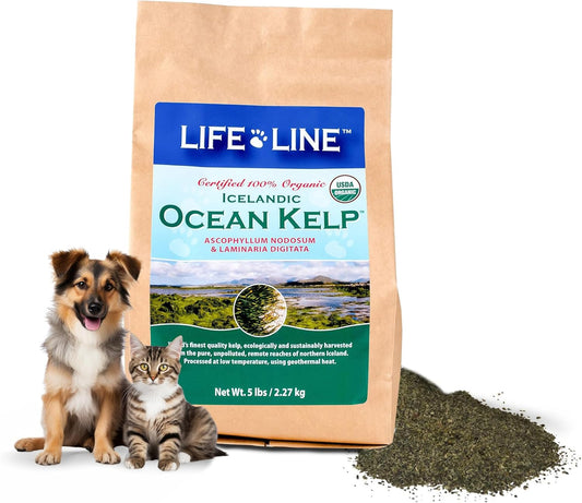 5 LB Life Line Pet Nutrition Organic Ocean KELP Supplement for Pets