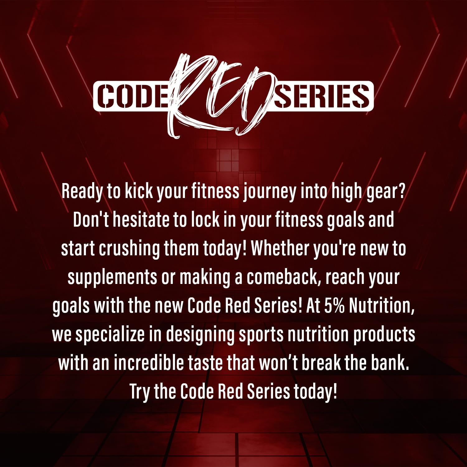 5% Nutrition Code Red Micronized Creatine Monohydrate Powder Blend - Fruit Punch Flavor for Power, Strength, Endurance, Energy, and Cognitive Health