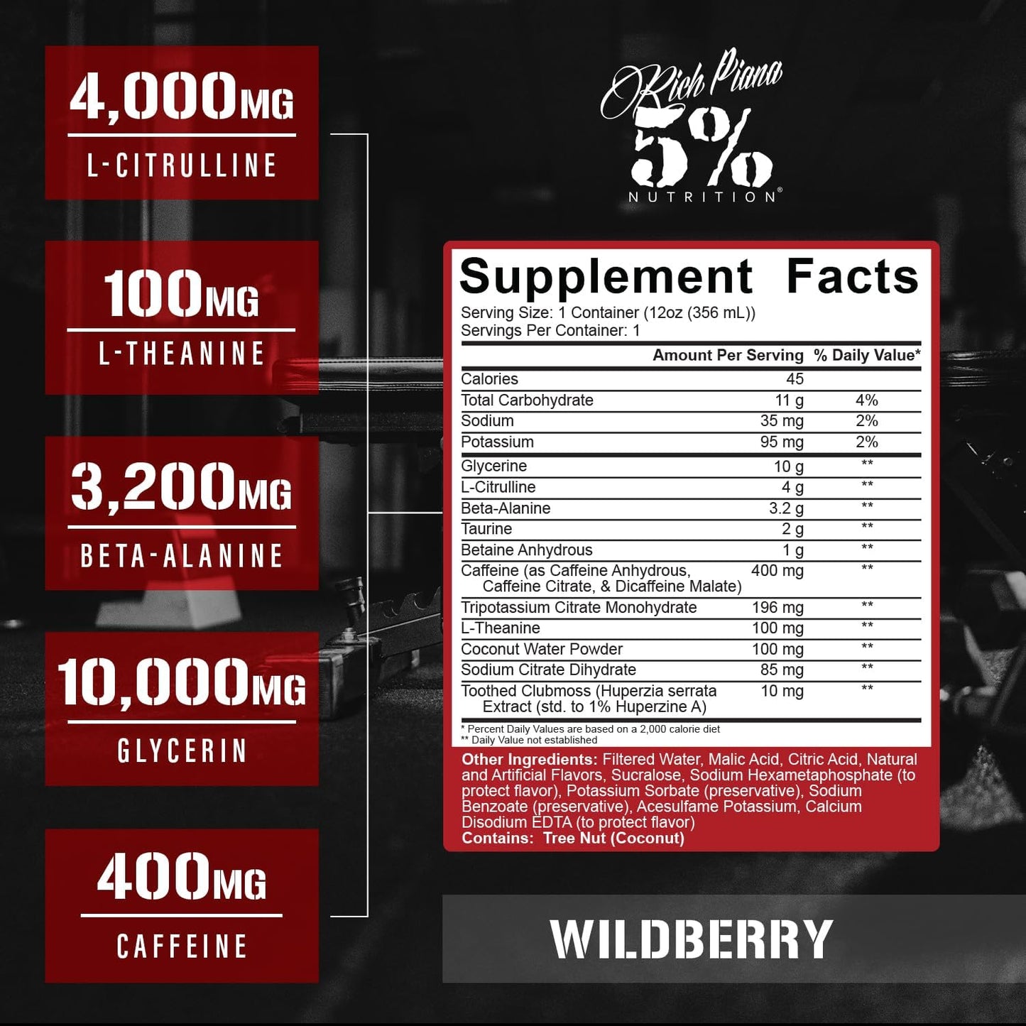 5% Nutrition Kill It Ready-to-Drink Energy Drink | High Stim Pre Workout | 400mg Caffeine | Extreme Pump, Endurance, Focus | Citrulline, Beta Alanine, Taurine | 12 Pack (Wild Berry)