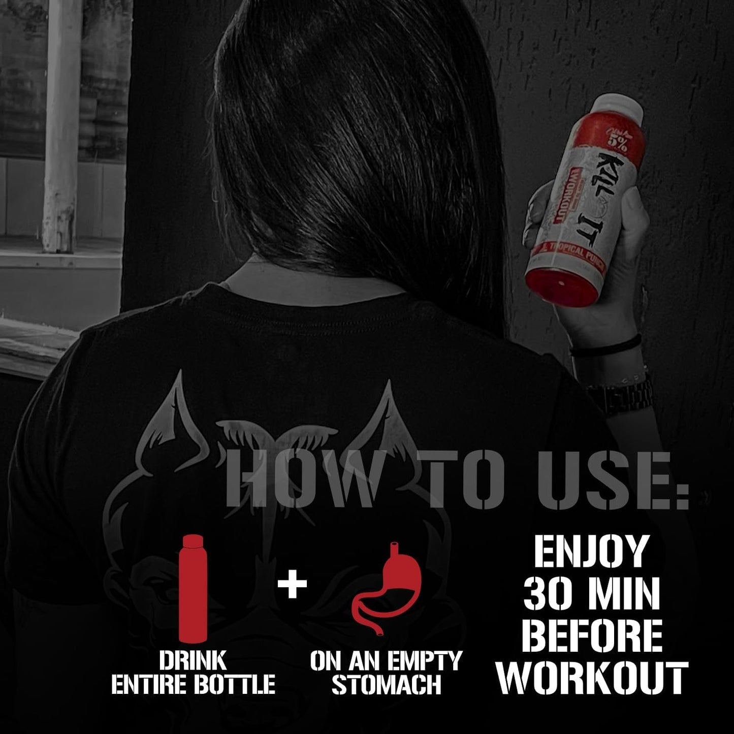 5% Nutrition Kill It Ready-to-Drink Energy Drink | High Stim Pre Workout | 400mg Caffeine | Extreme Pump, Endurance, Focus | Citrulline, Beta Alanine, Taurine | 12 Pack (Wild Berry)