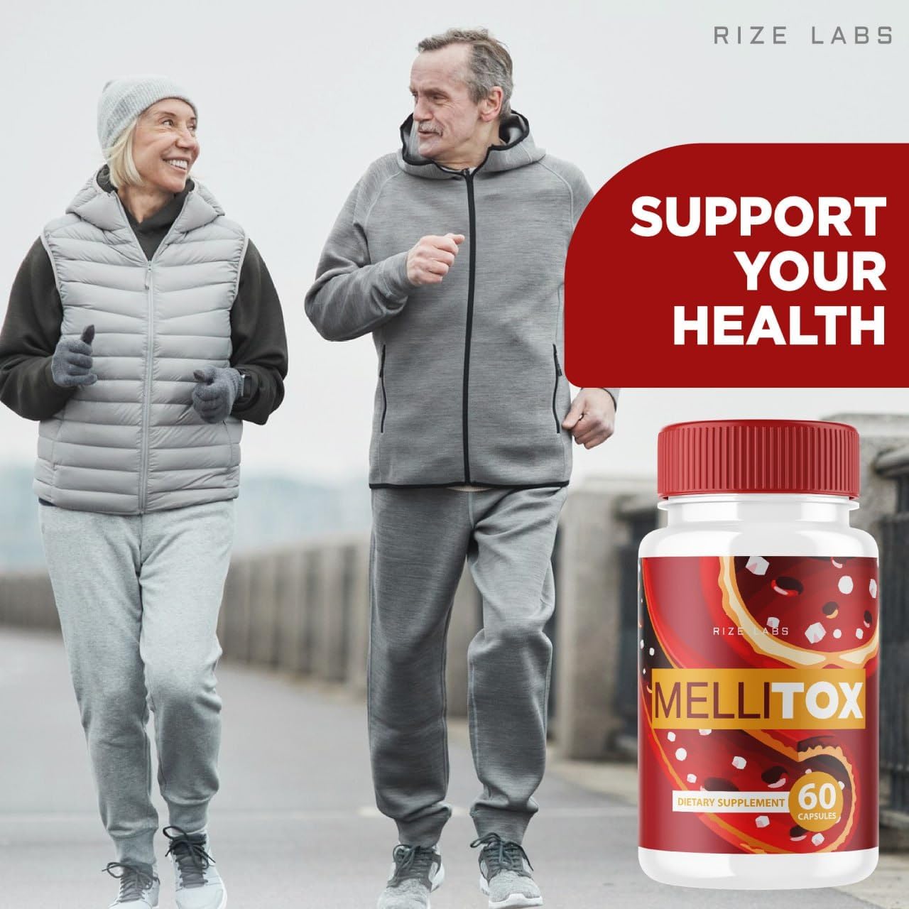 5 Pack MelliTox Capsules - Maximum Strength Formula for Body Detox - 300 Capsules - Healthy Cells Support - Rize Labs Supplement