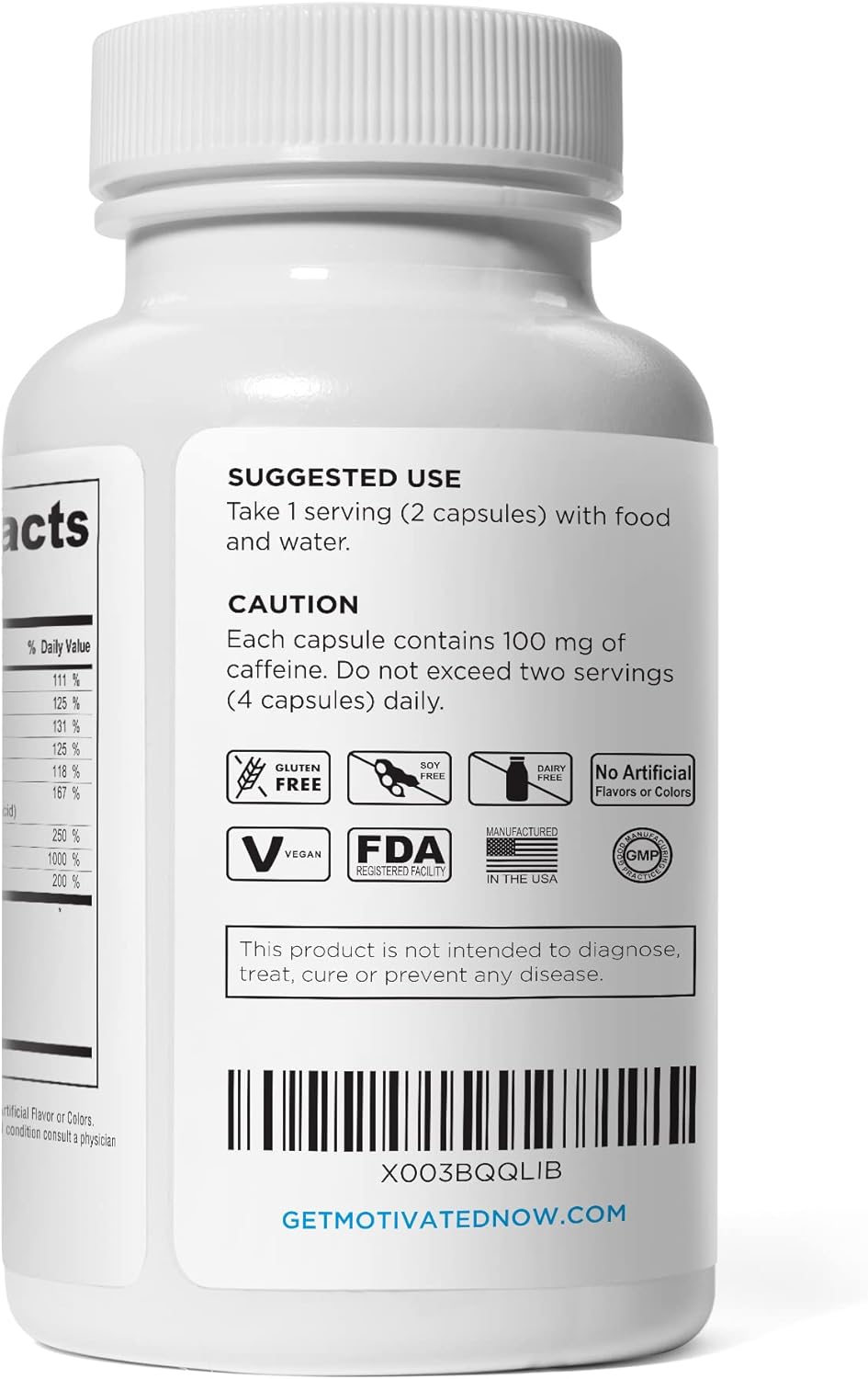 5-Pack of Herbal Caffeine and Energy Supplements for Motivation and Focus
