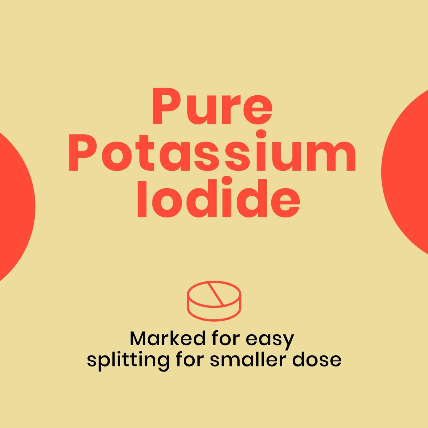 5 Pack of Waylo Potassium Iodide Tablets with Calcium Carbonate - 130 mg per Serving, 375 Tablets in Total