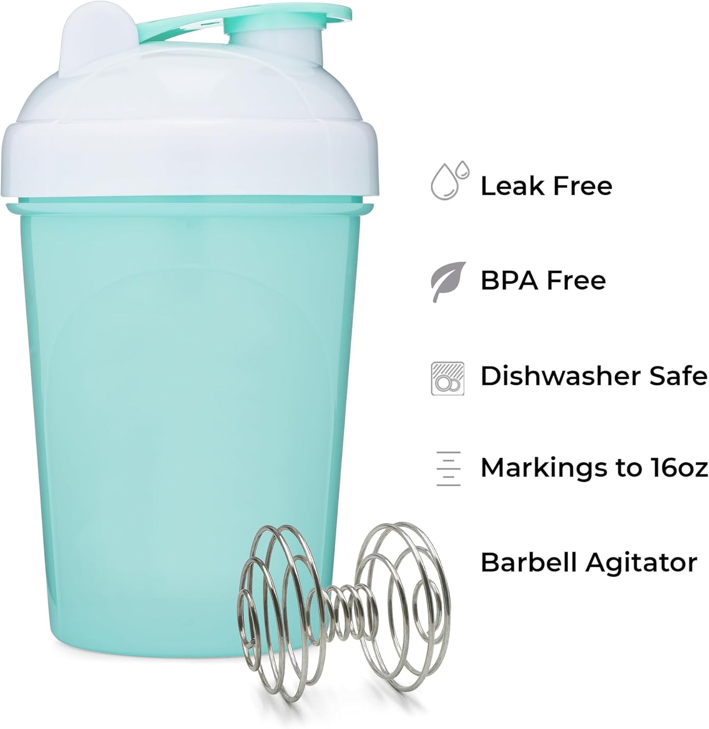 5-Pack Protein Funnels with Carabiner + 4-Pack Shaker Bottles - BPA-Free & Dishwasher Safe Fitness Bundle
