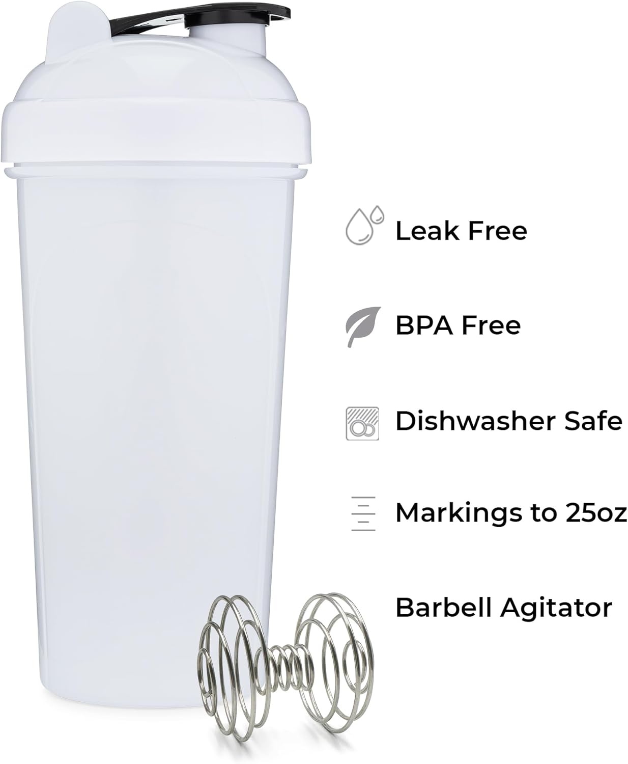 5-Pack Protein Funnels with Carabiner + 4-Pack Shaker Bottles - BPA-Free & Dishwasher Safe Fitness Bundle