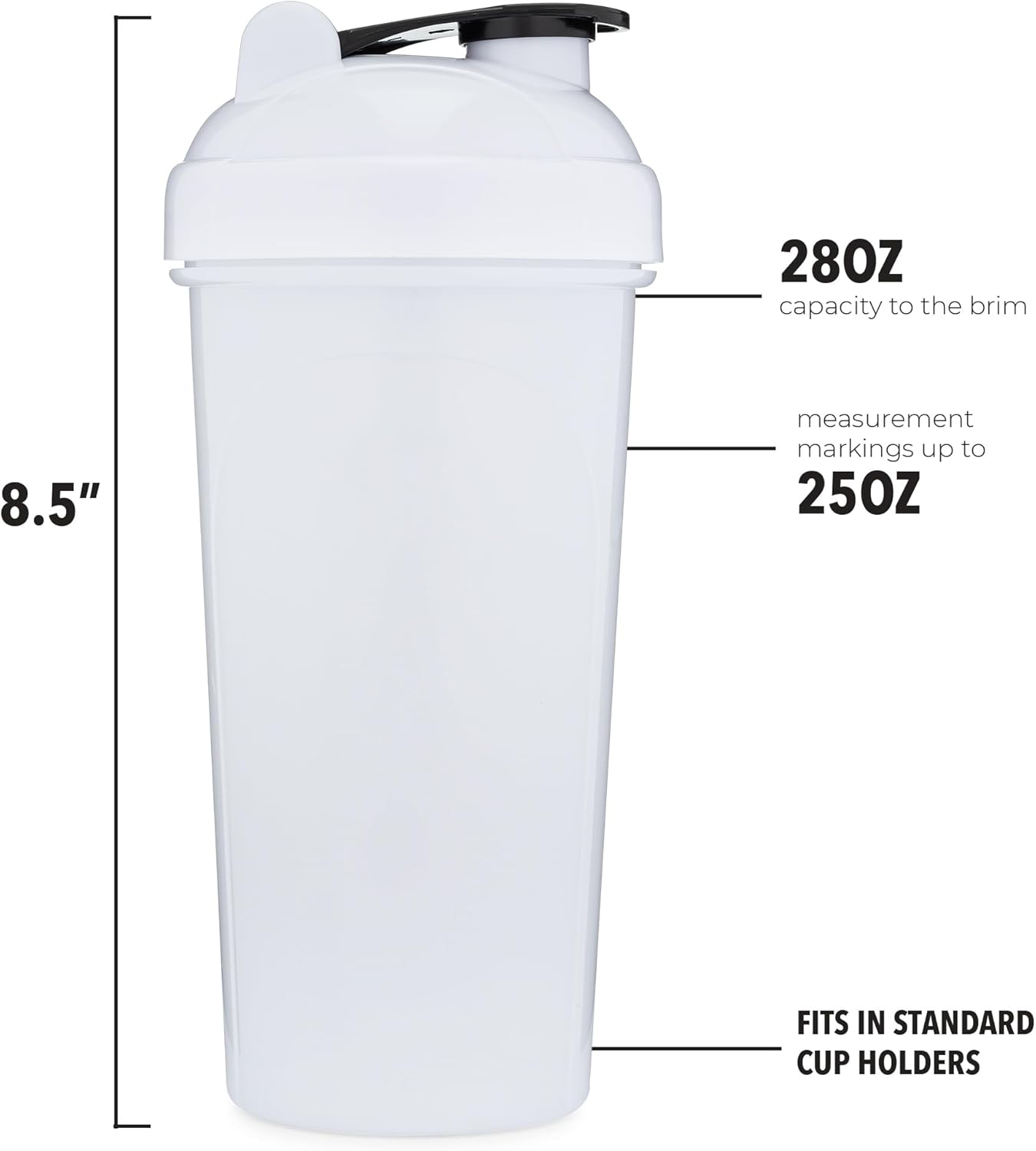 5-Pack Protein Funnels with Carabiner + 4-Pack Shaker Bottles - BPA-Free & Dishwasher Safe Fitness Bundle