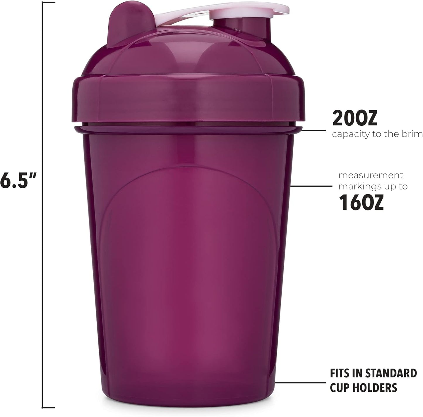 5-Pack Protein Funnels with Carabiner + 4-Pack Shaker Bottles - BPA-Free & Dishwasher Safe Fitness Bundle
