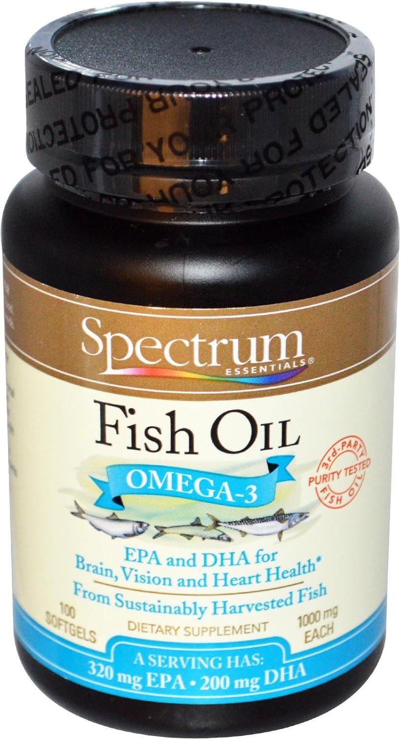 5-Pound Bulk Size Spectrum Essentials Fish Oil Omega 3 Supplement