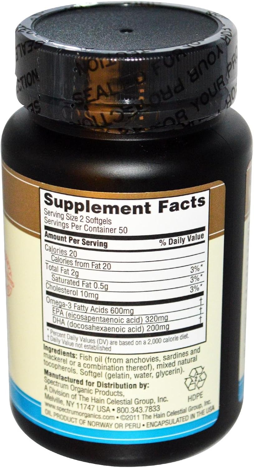5-Pound Bulk Size Spectrum Essentials Fish Oil Omega 3 Supplement