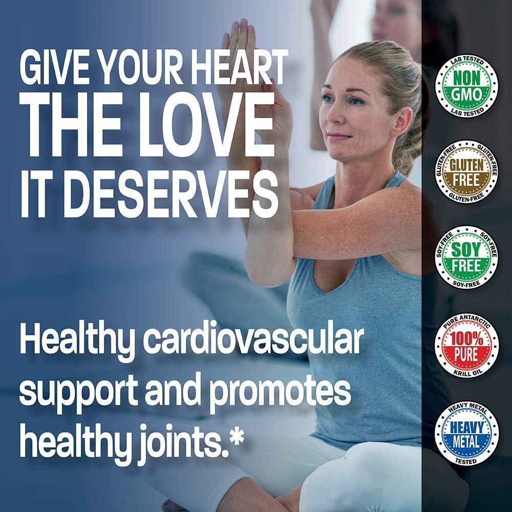 50 Billion CFU Probiotic with Prebiotic, Apple Polyphenols, Pineapple Extract & Antarctic Krill Oil 1000 mg Omega-3s EPA DHA