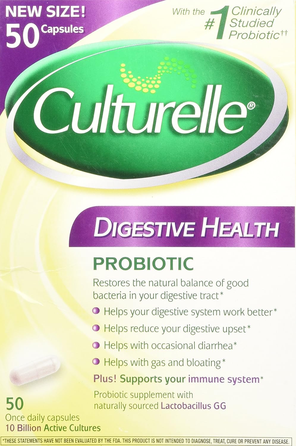 50 ct Culturelle Digestive Probiotics for Gut Health and Digestive Support
