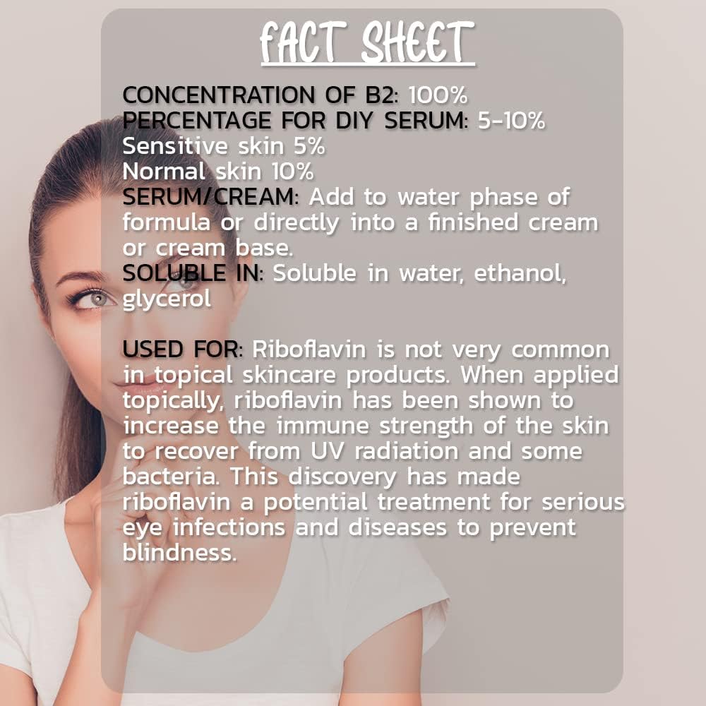 50 GM Vitamin B2 Riboflavin Powder - High Quality Supplement for Energy & Metabolism