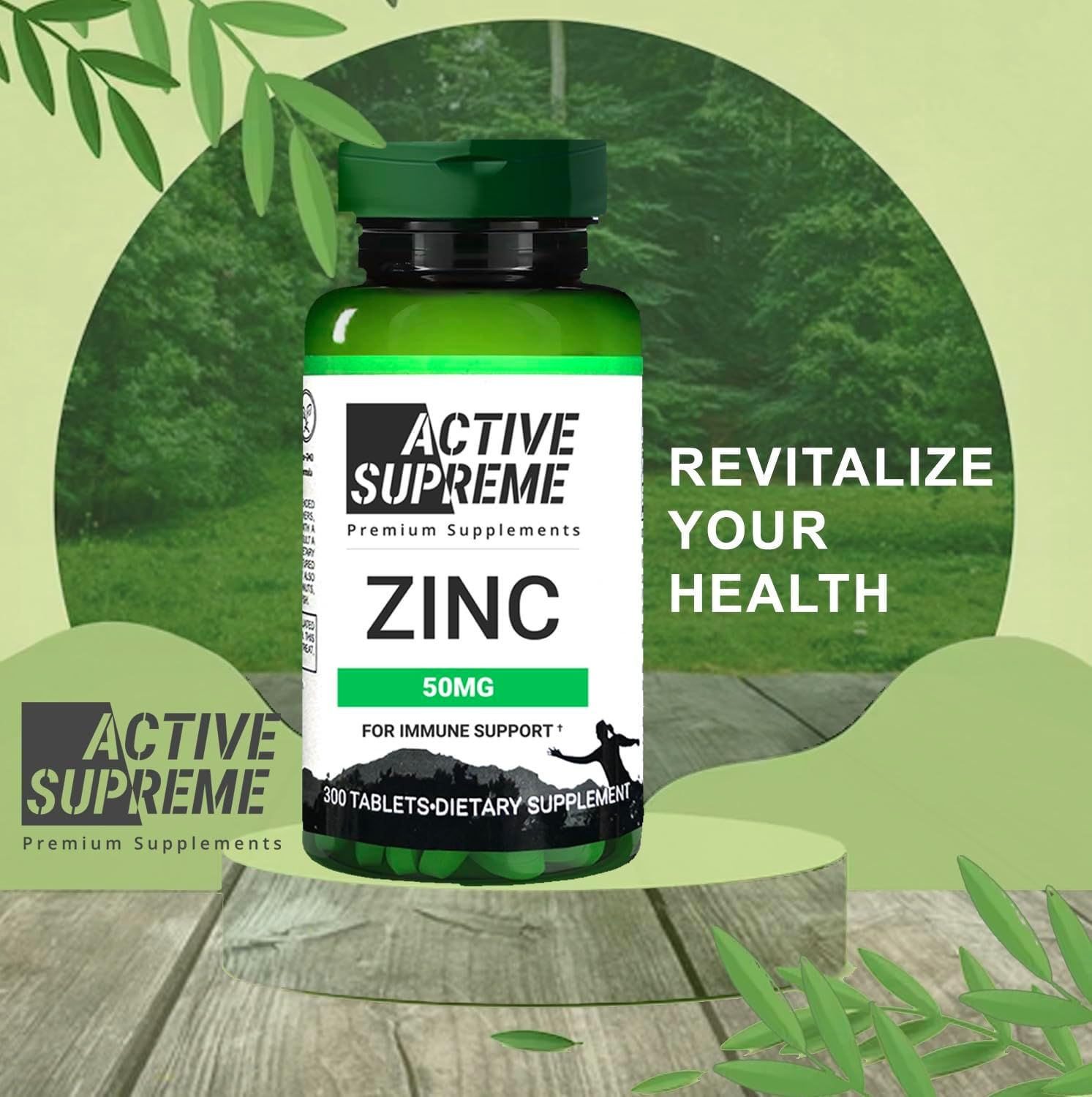 50 mg Active Supreme Zinc Citrate Supplement for Immune System & Reproductive Health Support