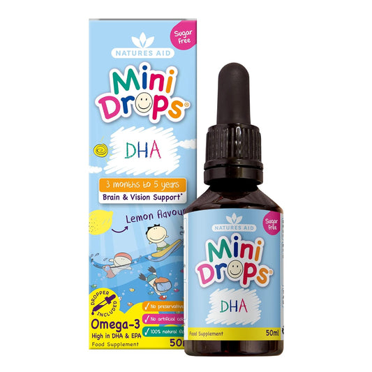 50 ML NATURES AID Childrens DHA Drops: Essential Omega-3 Supplement for Kids