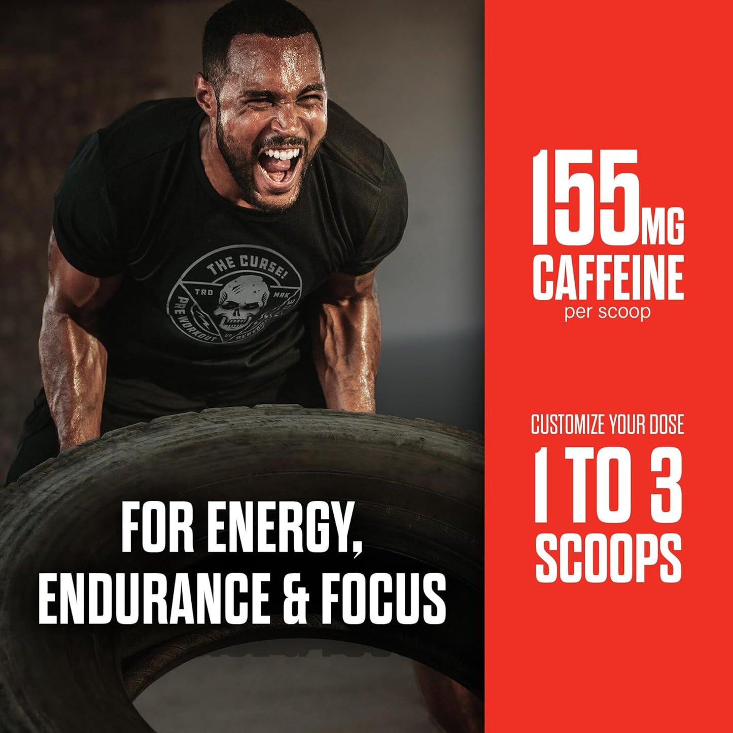 50 Servings of JNX SPORTS The Curse! Peach Rings Pre Workout Powder - Boost Strength, Energy, and Focus with Caffeine, Beta-Alanine, Creatine, and L-Citrulline for Men and Women