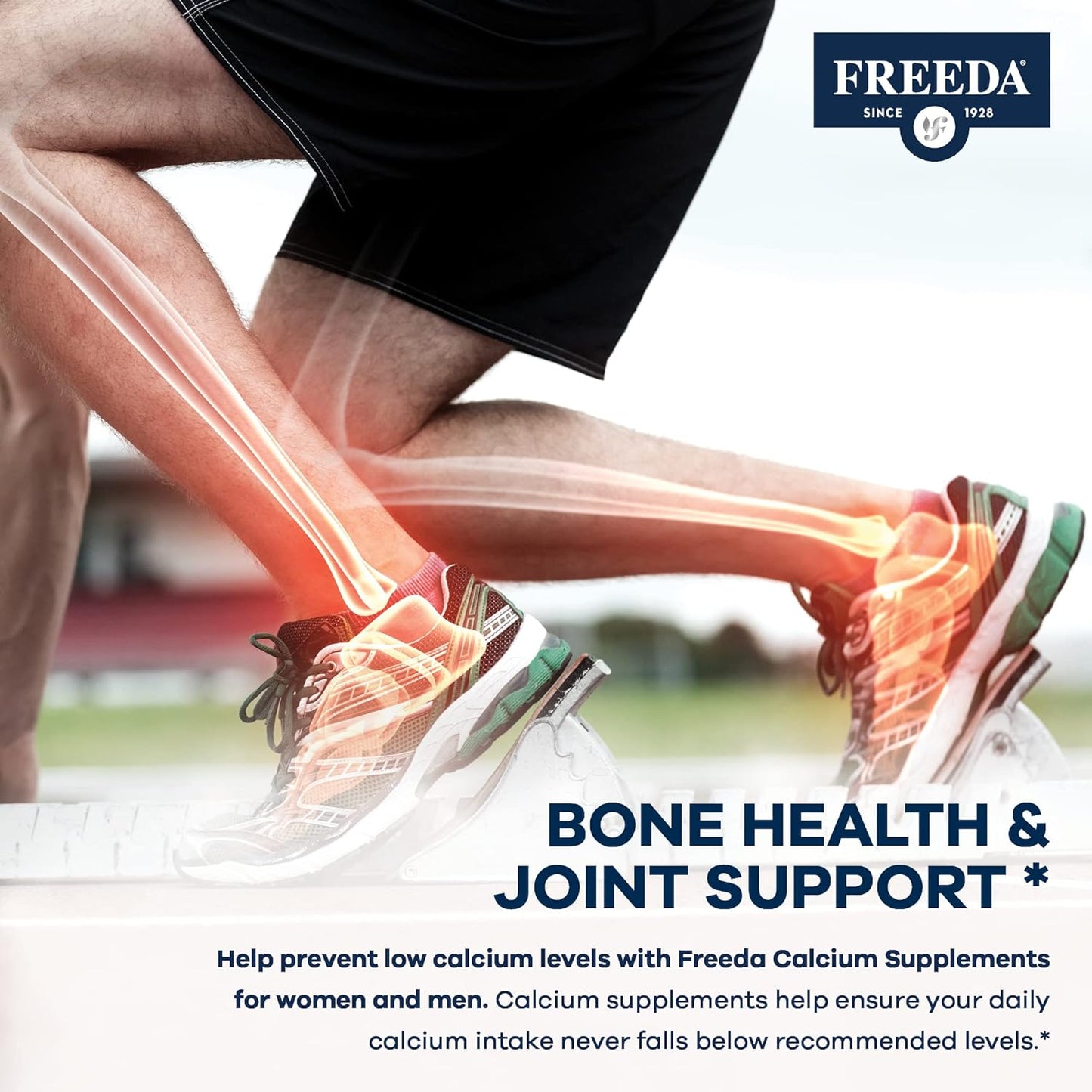 500 Capsules Freeda Calcium Gluconate: Kosher Vegan Bone & Joint Support Supplement for Men & Women - Easy to Digest - Pure Calcium, No Vitamin D