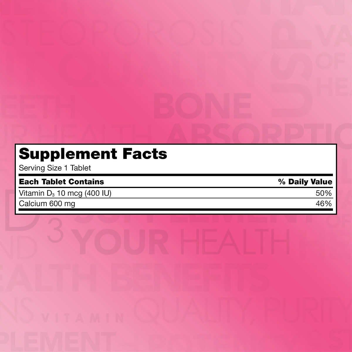 500 Count Kirkland Signature Calcium 600mg with Vitamin D3 Tablets for Bone Health and Strength