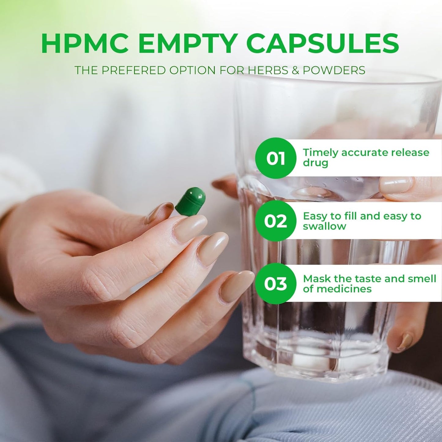 500 Count Size 1 Vegan Empty Capsules with Micro Lab Spoons - DIY Veggie Pill Capsules for Custom Supplements