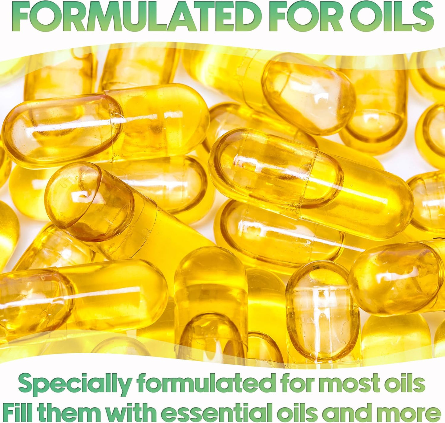 500 Count XPRS Nutra Size 0 Clear Vegan Empty Capsules for Essential Oils - DIY Oil Filling with Most Oils