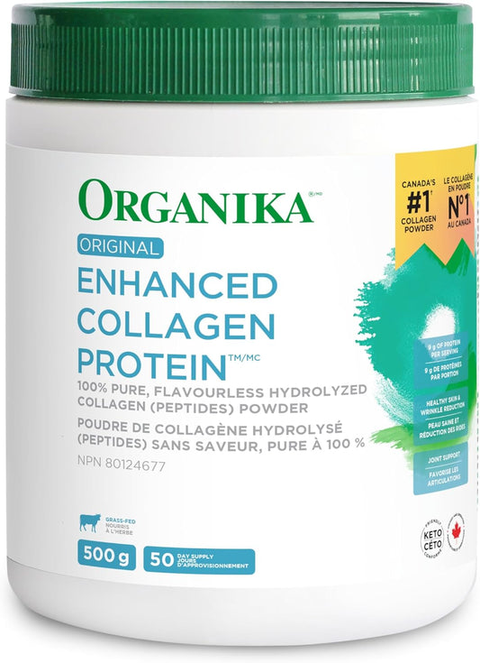 500 GR ORGANIKA Enhanced Collagen Powder for Skin, Hair & Nails Support