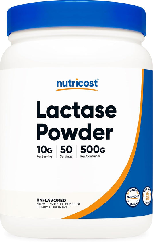 500 Grams Nutricost Lactase Powder - Non-GMO and Gluten-Free Formula