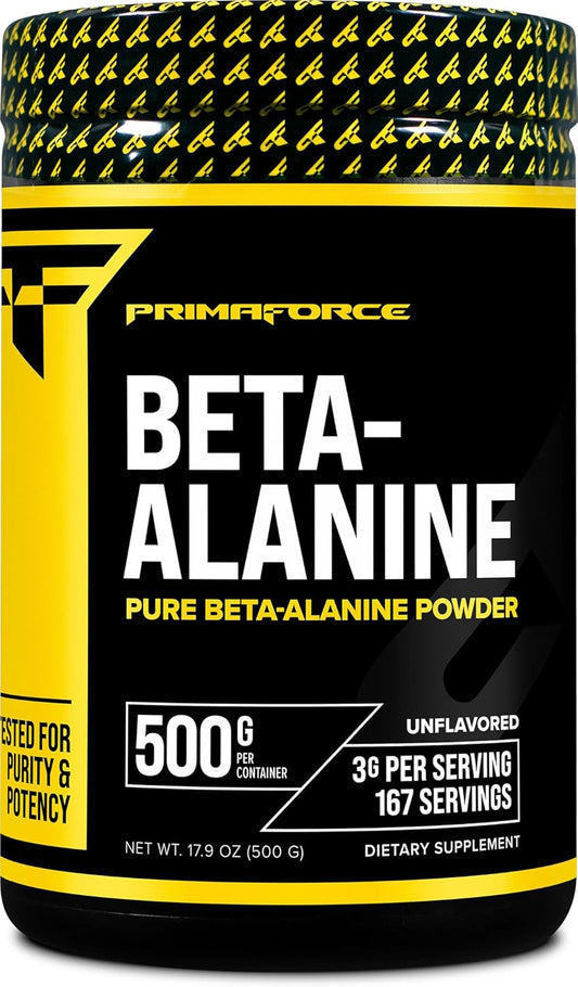 500 Grams Primaforce Beta Alanine Powder - Unflavored Pre & Post Workout Supplement