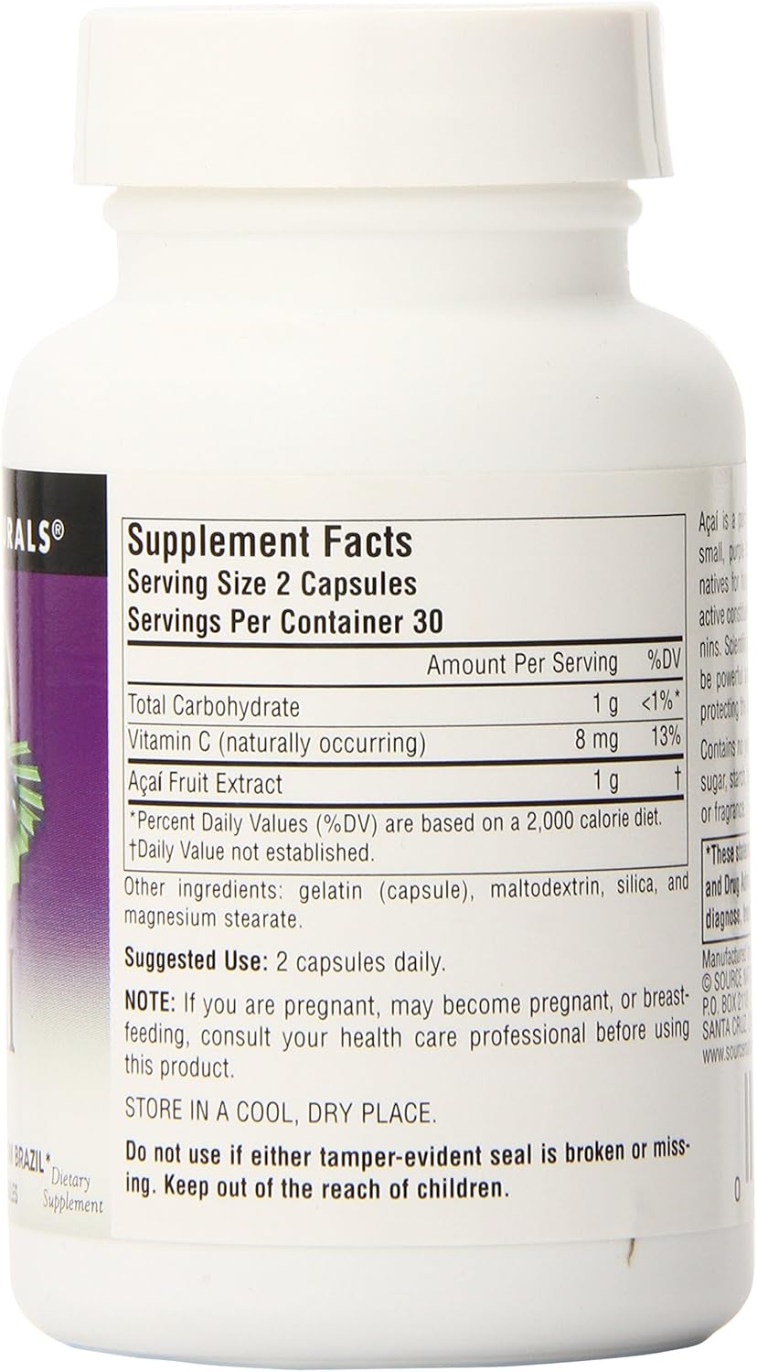 500 Mg Acai Extract Capsules by Source Naturals - 60 Count