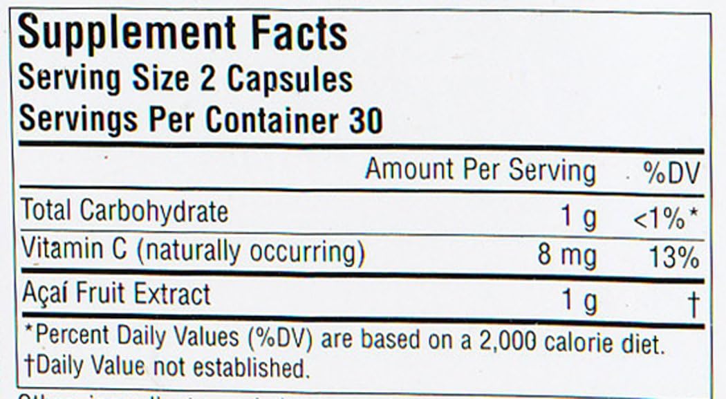 500 Mg Acai Extract Capsules by Source Naturals - 60 Count