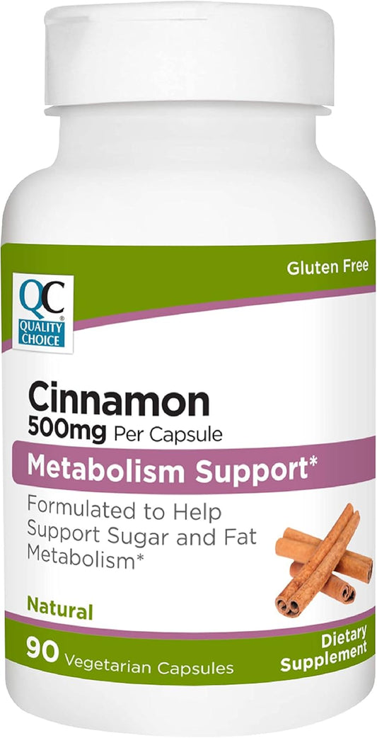 500 mg Cinnamon Vegetarian Vitamin Supplement - 90 Count Bottle of High-Quality Choice